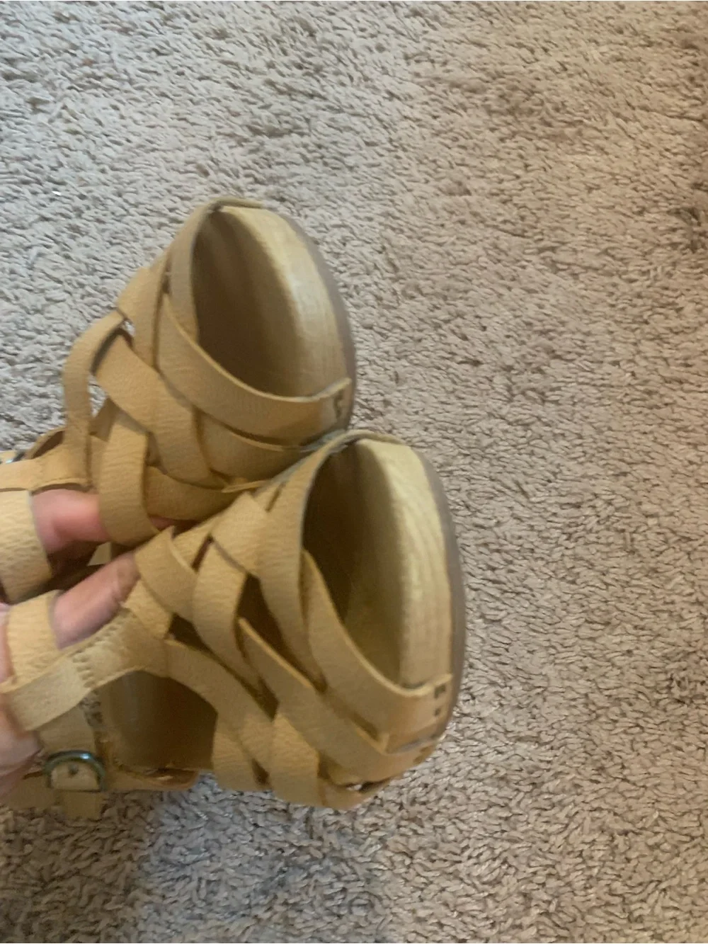 Dansko Tinley Milled Burnished Woven Slingback Sandals Beige Tan